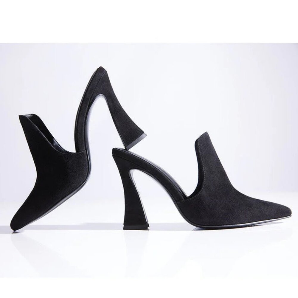 Natori - Minh Suede Heel Mule in Black